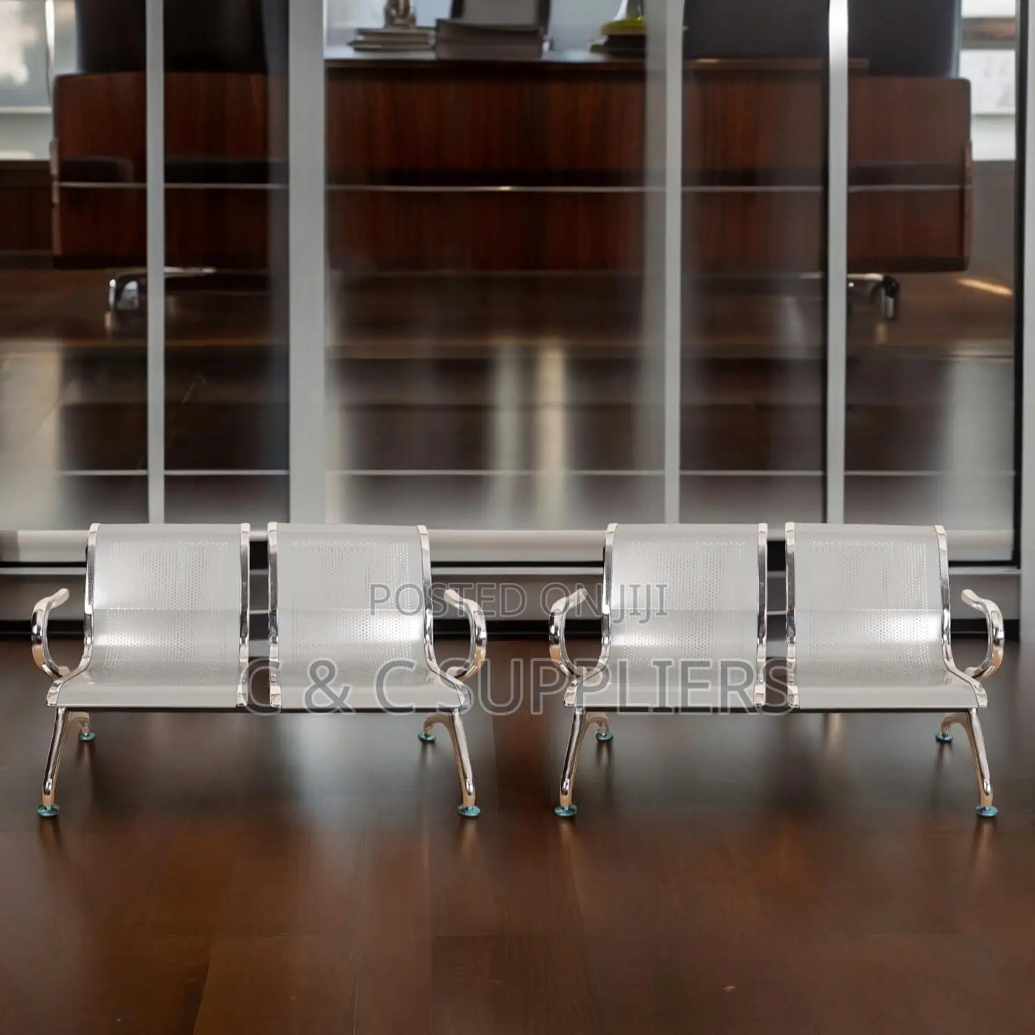 2-Seater Non Padded Waiting Bench.