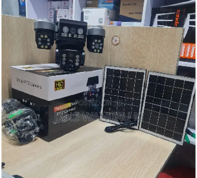 Outdoor Solar 4g Triple Lens CCTV Camera –With Dual Solar Panels