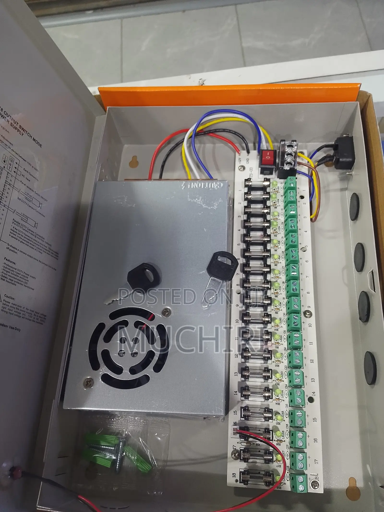 Closed Power Supply 12v 30amps CCTV Power Supply Unit