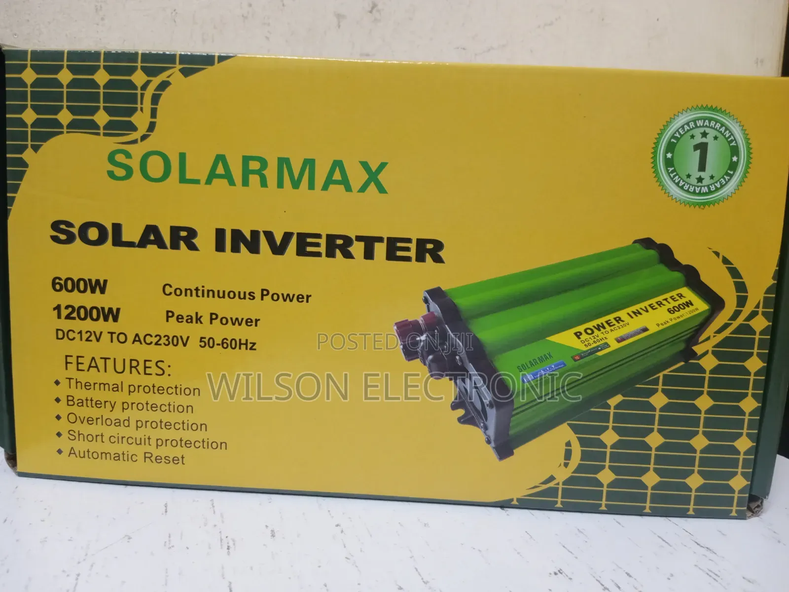 Solar Battery Inverter 600w. Peak Power 1200w