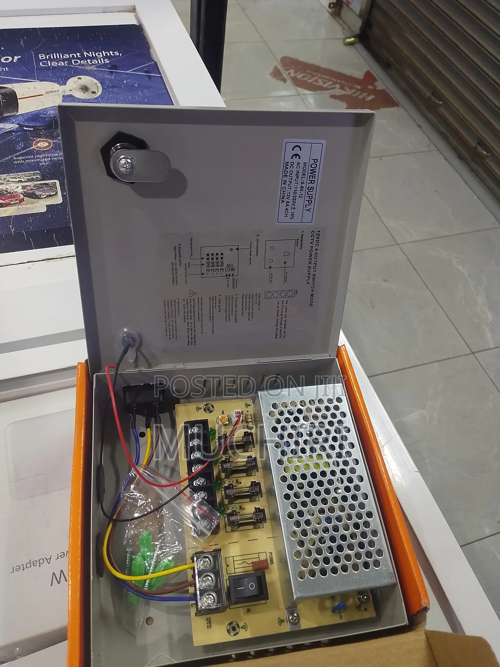 Closed Power Supply Unit for 16cctv Cameras 12v20a