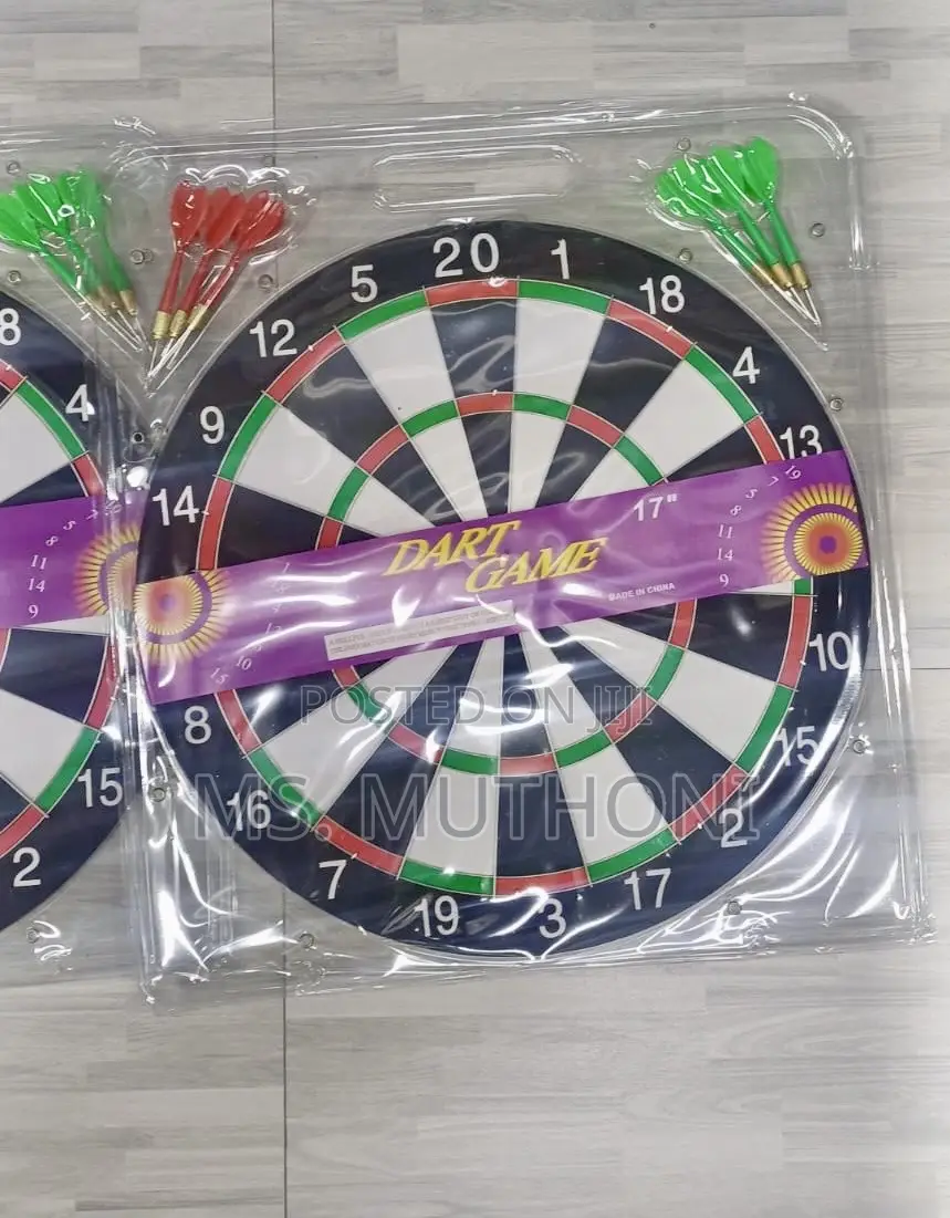 43 Cm Dart Game Comes Packaged With Red and Green Darts.