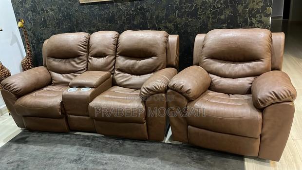 Mint Condition Recliner Sofa Set - thumbnail 3