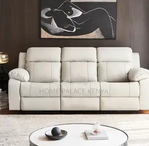 Home Sofa: 3 Person Beige Recliner Lounge Seat