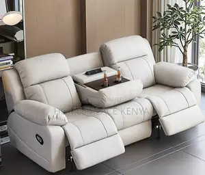 Home Sofa: 3 Person Beige Recliner Lounge Seat