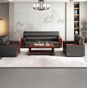 Executive 5-Seater Leather Sofa With Handrest