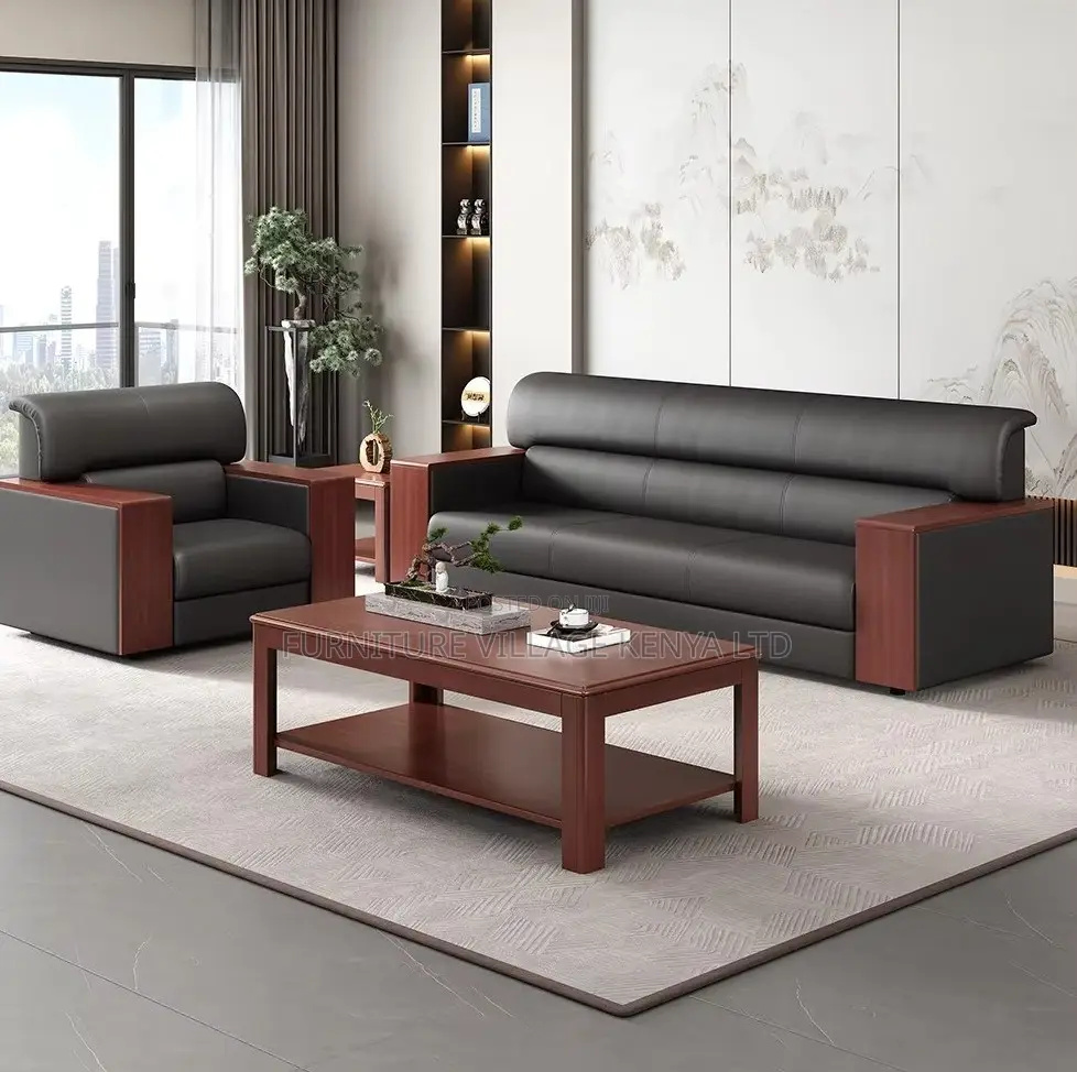 Executive 5-Seater Leather Sofa With Handrest