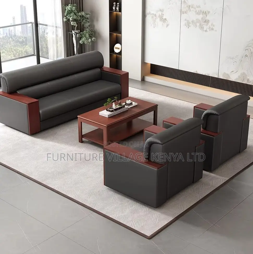 Executive 5-Seater Leather Sofa With Handrest