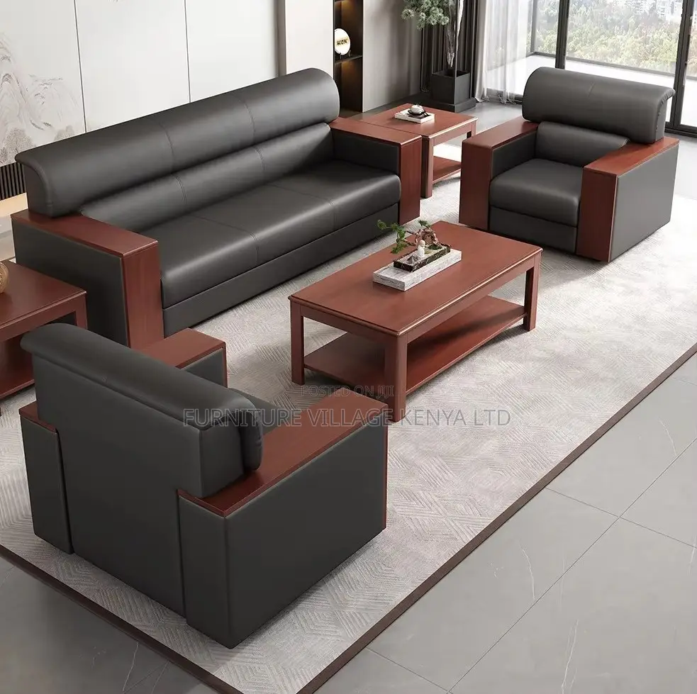 Executive 5-Seater Leather Sofa With Handrest
