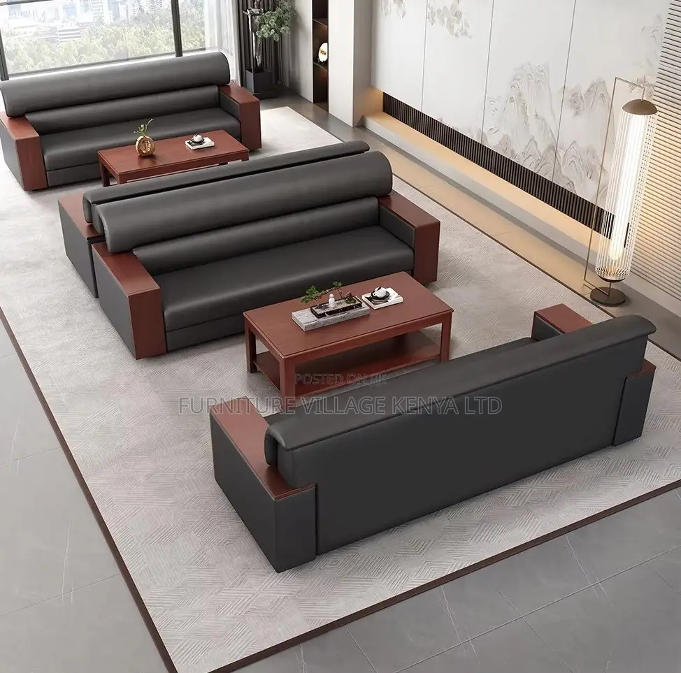 Executive 5-Seater Leather Sofa With Handrest
