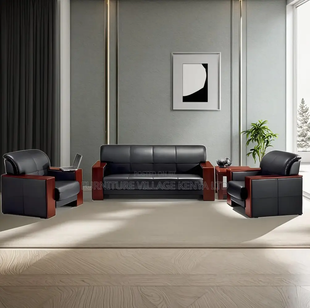 Executive 5-Seater Leather Sofa With Handrest