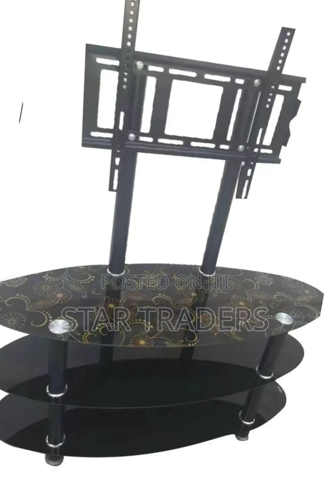 Executive Glass Tv Stand With Wall Bracket