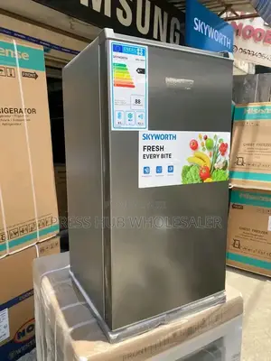 Skyworth 90 Liters Compact Fridge With Freezer Compartment – Silver