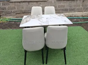 Dining Set: Generic Slate Top 4 Seater Dining Set
