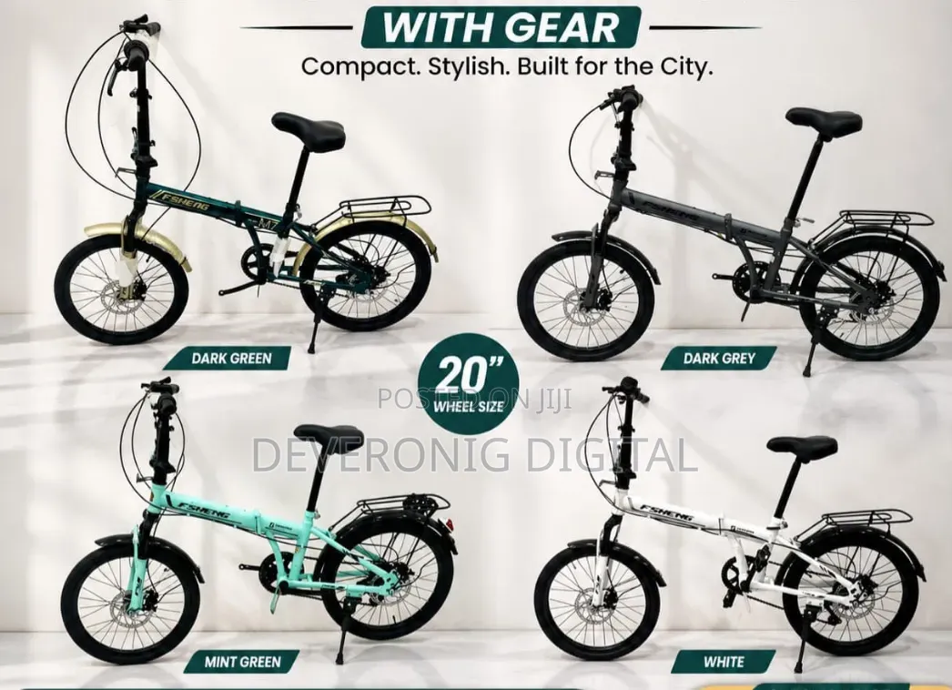 Foldable Bicycle With Gear Size