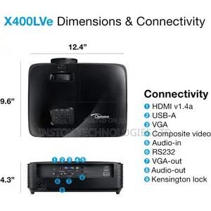Optoma X400lve Xga Projector 4000 Lumens