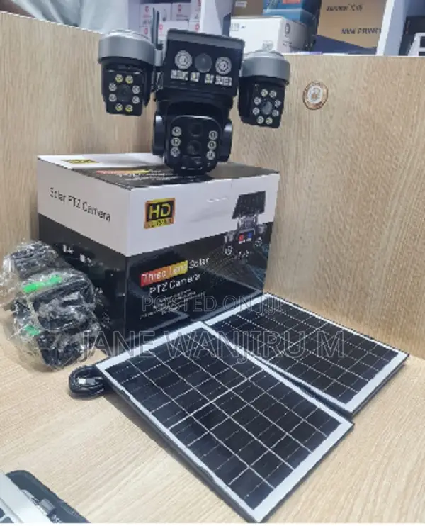 Smart 4g Solar CCTV Camera – Triple Lens, Triple View, 360° PTZ