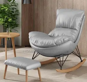 Rocking Chair: Checked Fabric Lobster Lazy Sofa With Legrest