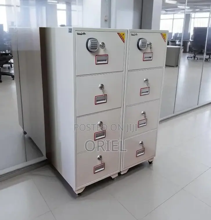 Office Safe : 266kgs 4-Drawers Fireproof Cabinet Safe