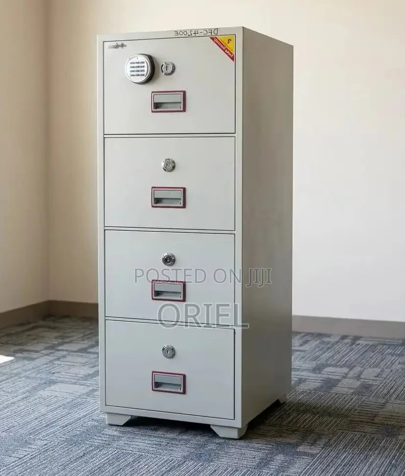 Office Safe : 266kgs 4-Drawers Fireproof Cabinet Safe