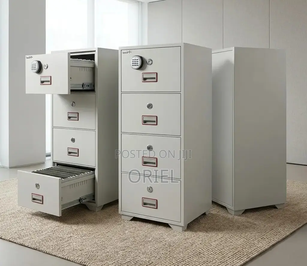 Office Safe : 266kgs 4-Drawers Fireproof Cabinet Safe