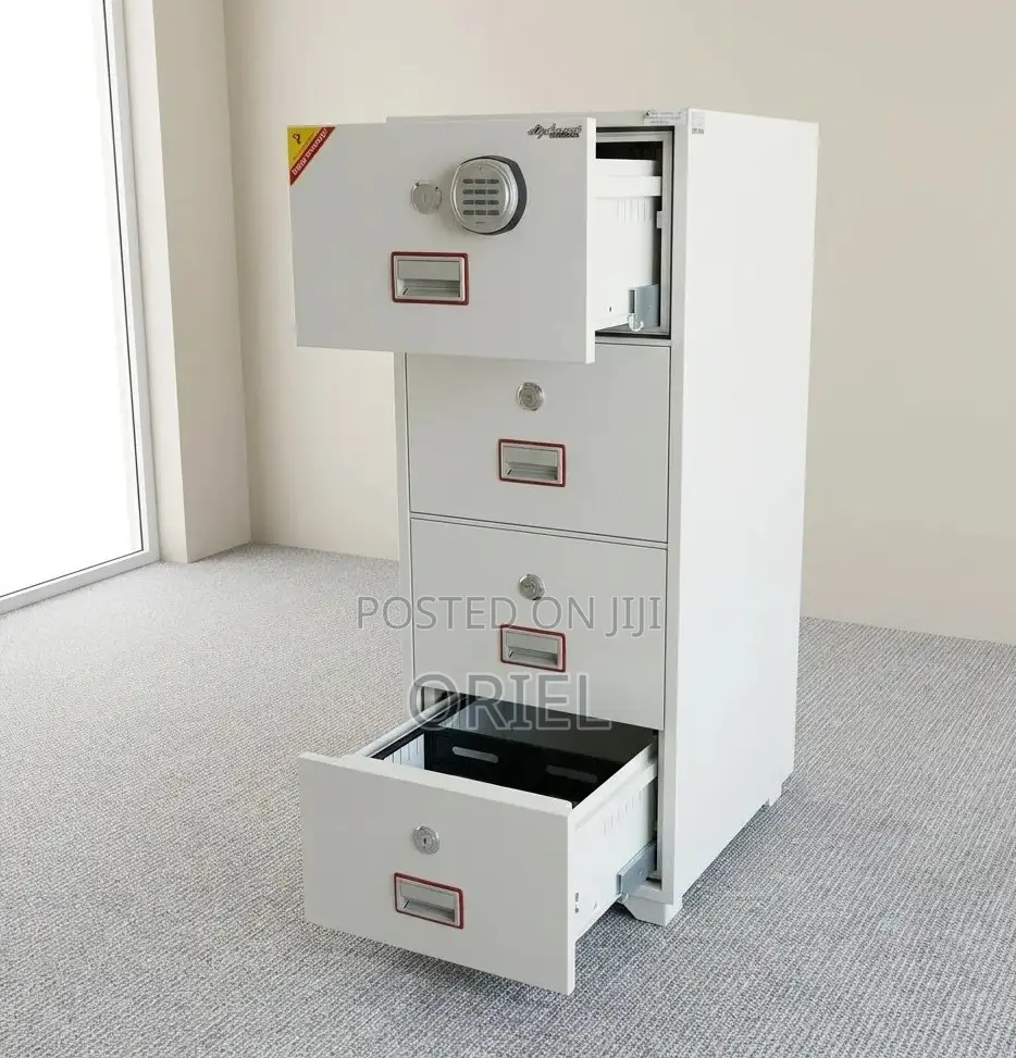 Office Safe : 266kgs 4-Drawers Fireproof Cabinet Safe