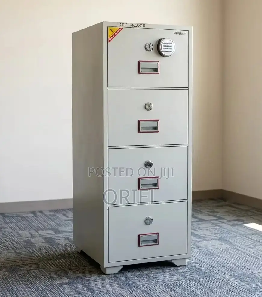 Office Safe : 266kgs 4-Drawers Fireproof Cabinet Safe