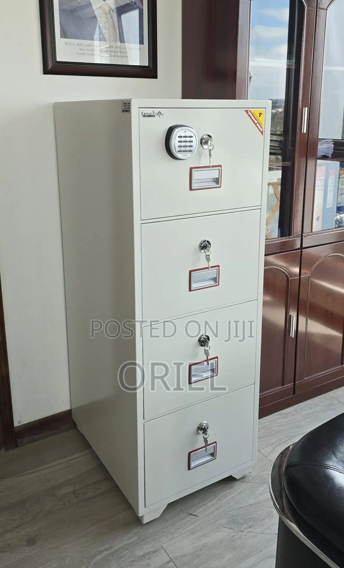 Office Safe : 266kgs 4-Drawers Fireproof Cabinet Safe