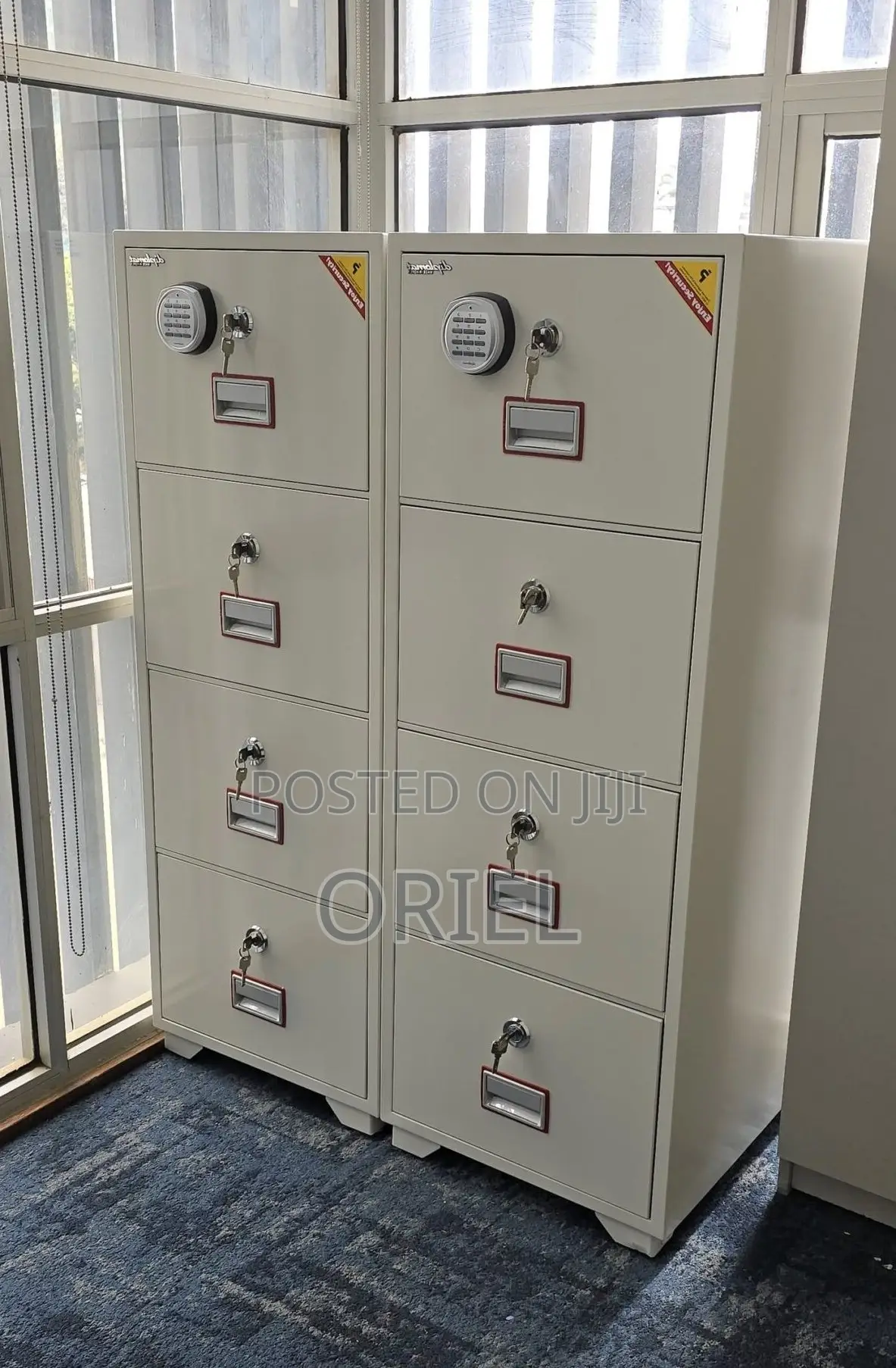 Office Safe : 266kgs 4-Drawers Fireproof Cabinet Safe