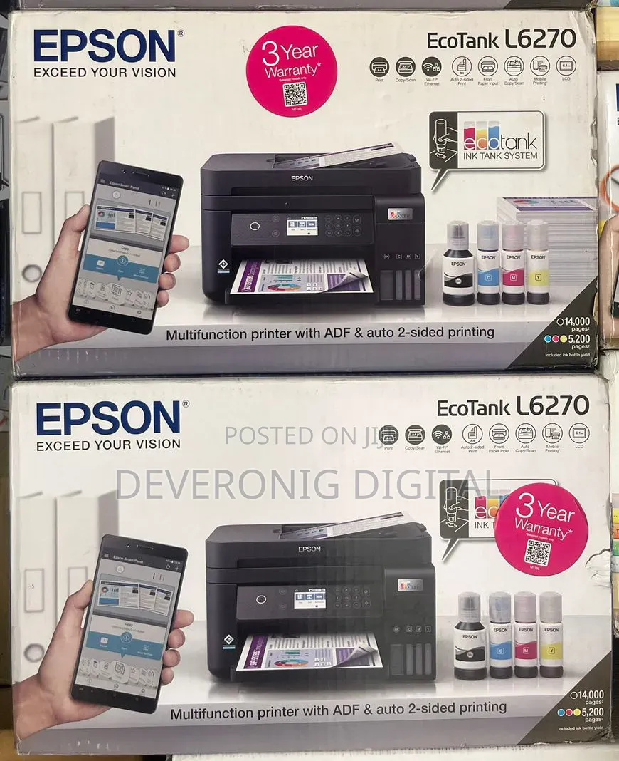 Epson Ecotank L6270 A4, Wi-Fi, Duplex (All-in-One) Ink Tank Printer