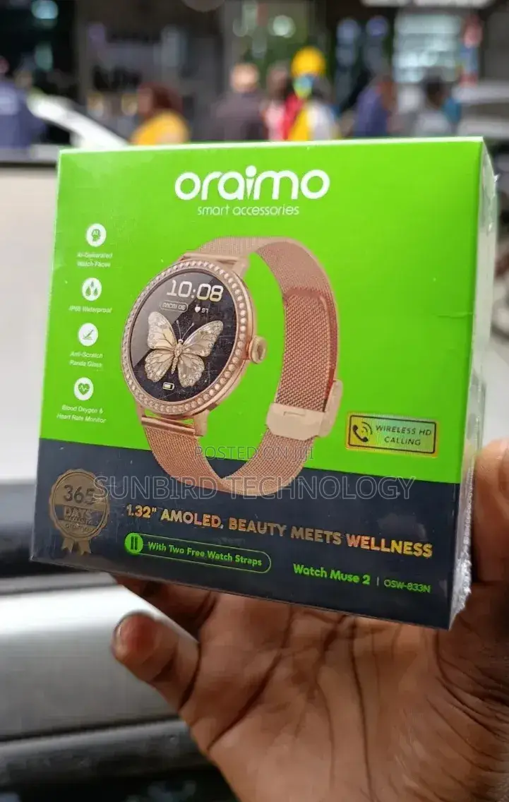 Oraimo 1.32" Amoled, Beauty Meets Wellness Watch Muse 2 Osw-833n