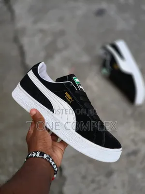 Quality Original Puma Suede Shoes Black White Grey Blue