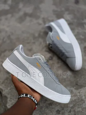Quality Original Puma Suede Shoes Black White Grey Blue