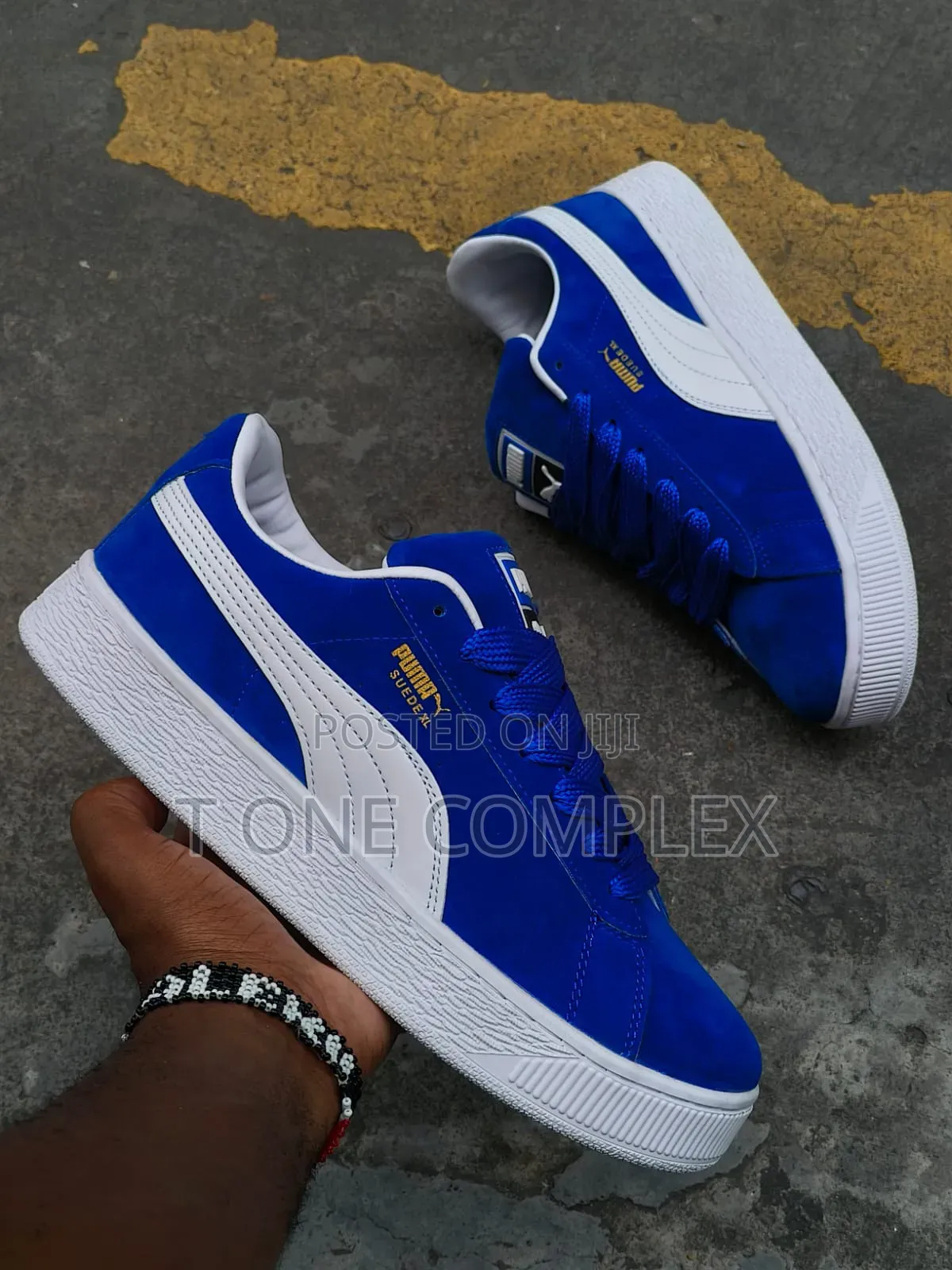 Quality Original Puma Suede Shoes Black White Grey Blue