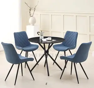 Dining Table: Circular Glass Table With Tripod Base for Two