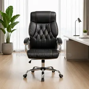 Swivel Leather Chair With Soft Elbow Support