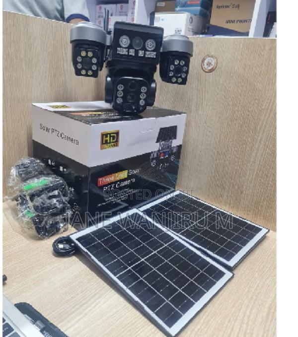 Triple View Solar CCTV Camera – 4g Sim Card, Ptz,