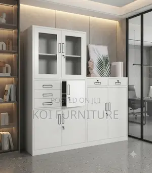 Office Cabinets; Steel Storage Cabinet With Two Doors and Safe