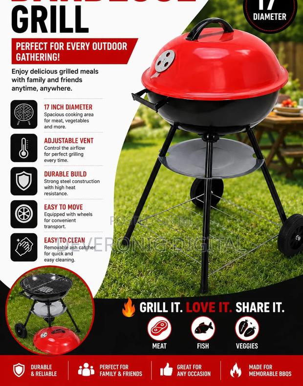 17" Kettle Barbecue Grill - thumbnail 2