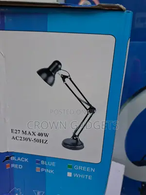 Metal Desk Lamp With E27 Holder for Office and Study