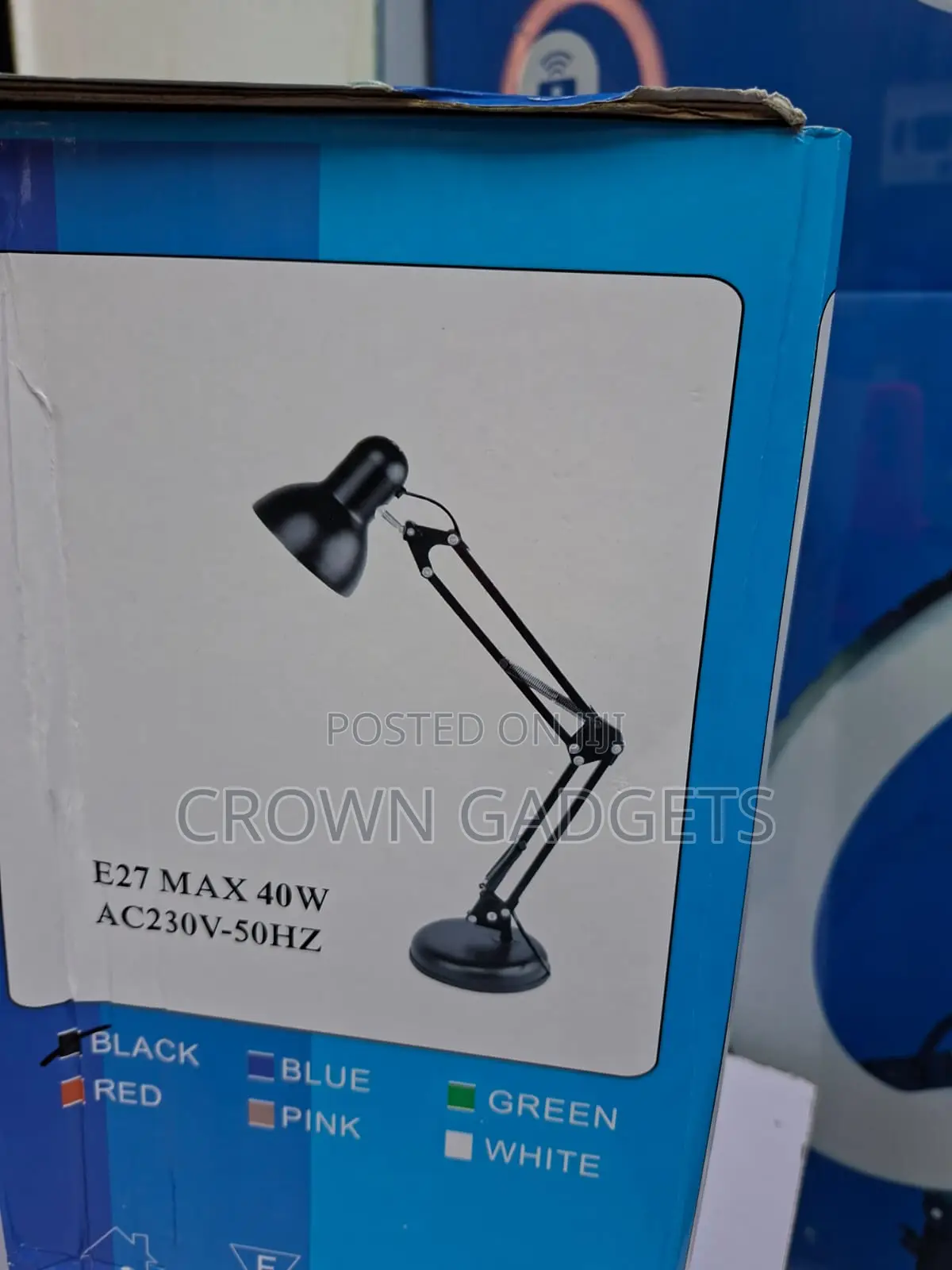 Metal Desk Lamp With E27 Holder for Office and Study