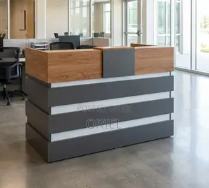 Office Reception Desk : 1.8m Sleek Office Reception Desk