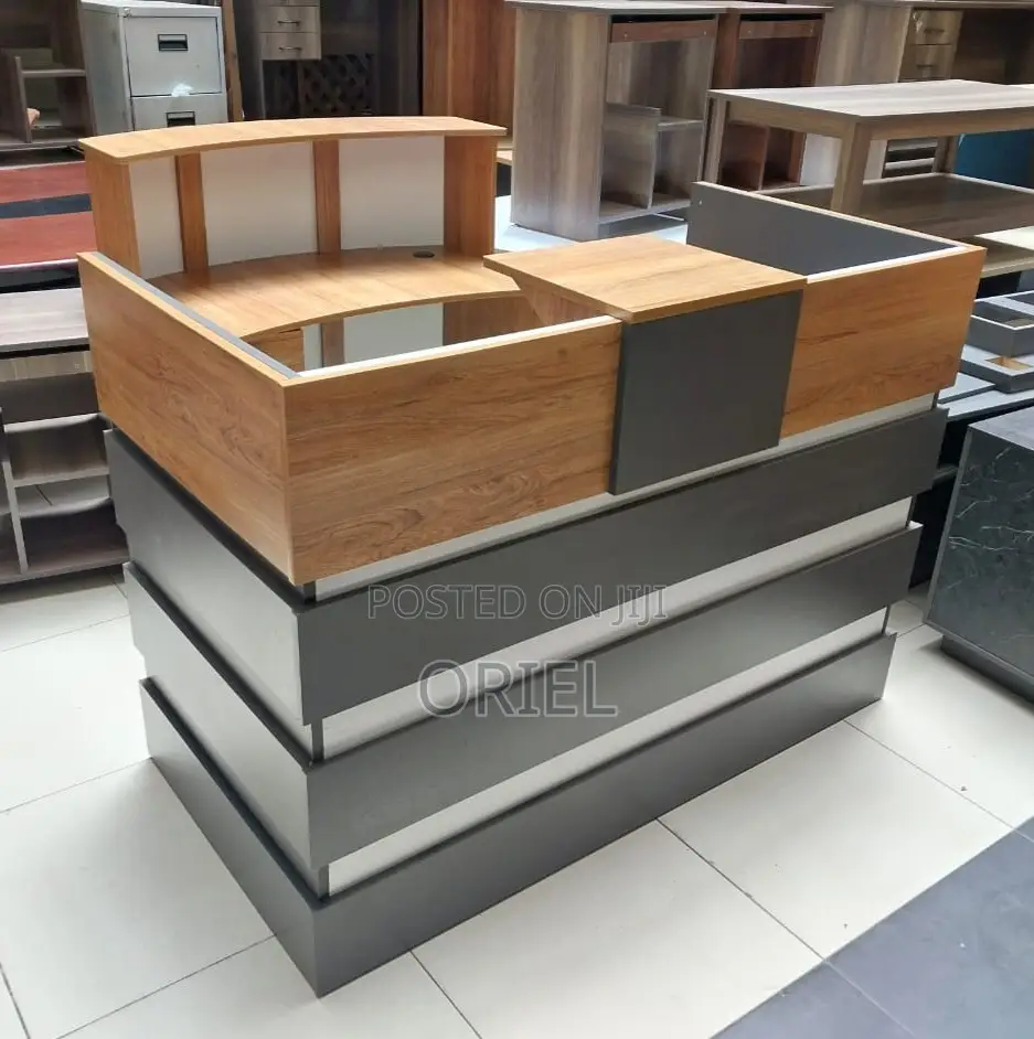 Office Reception Desk : 1.8m Sleek Office Reception Desk