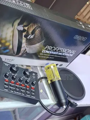 Bm800 Wired Condenser Mic With V8 Sound Card Recording Set