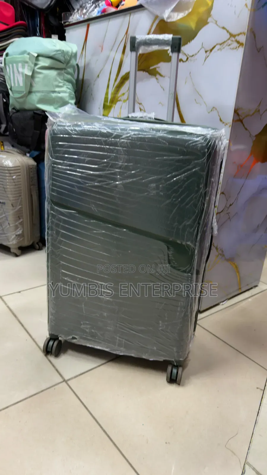 Xl Xl Large Rubber Unbreakable Suitcase Height 75cm 4500 Jungle Green