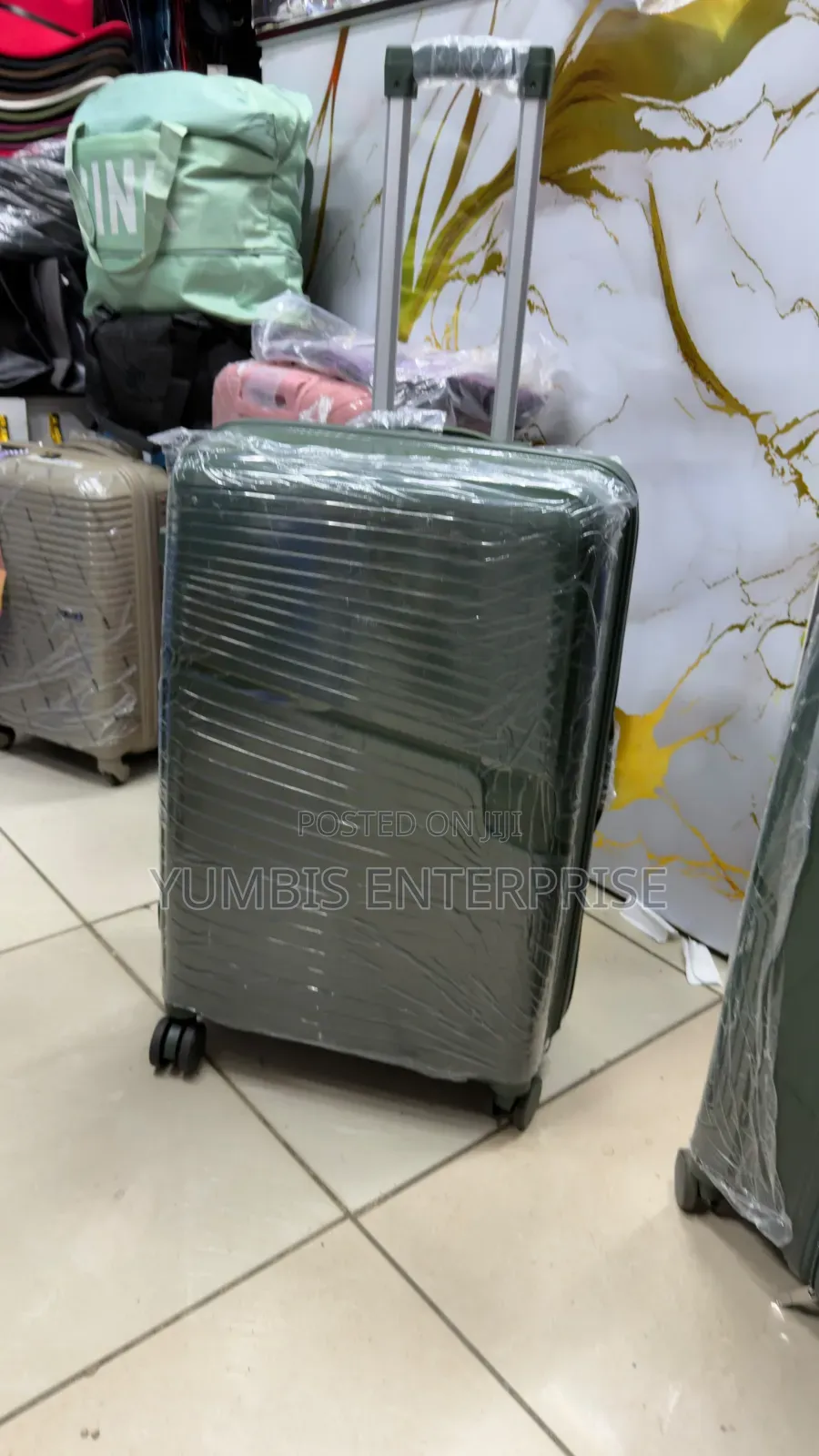 Xl Xl Large Rubber Unbreakable Suitcase Height 75cm 4500 Jungle Green