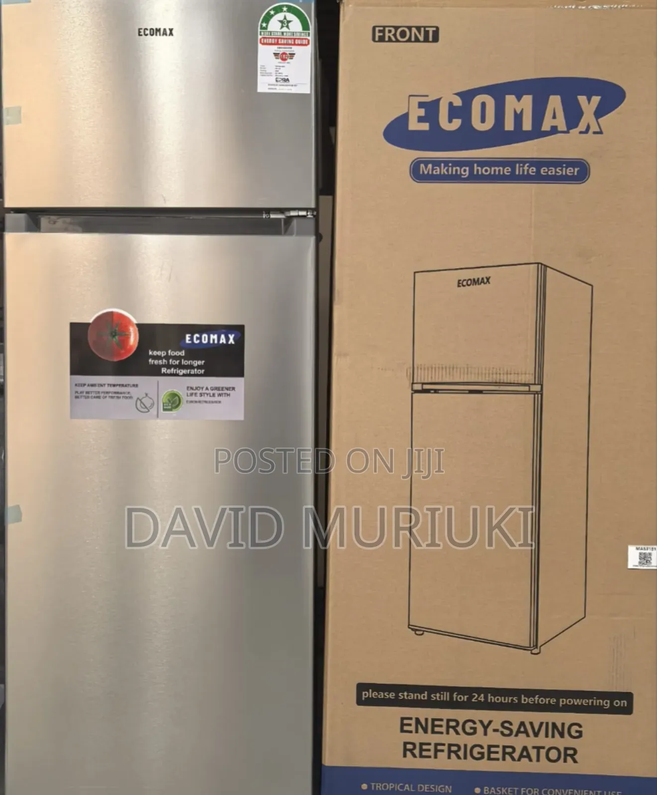 Ecomax 230 Litres Dark Silver Double Door Refrigerator.