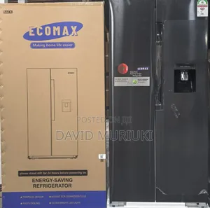 Ecomax 454 Litres Dark Silver Side by Side, Dispenser Refrigerator