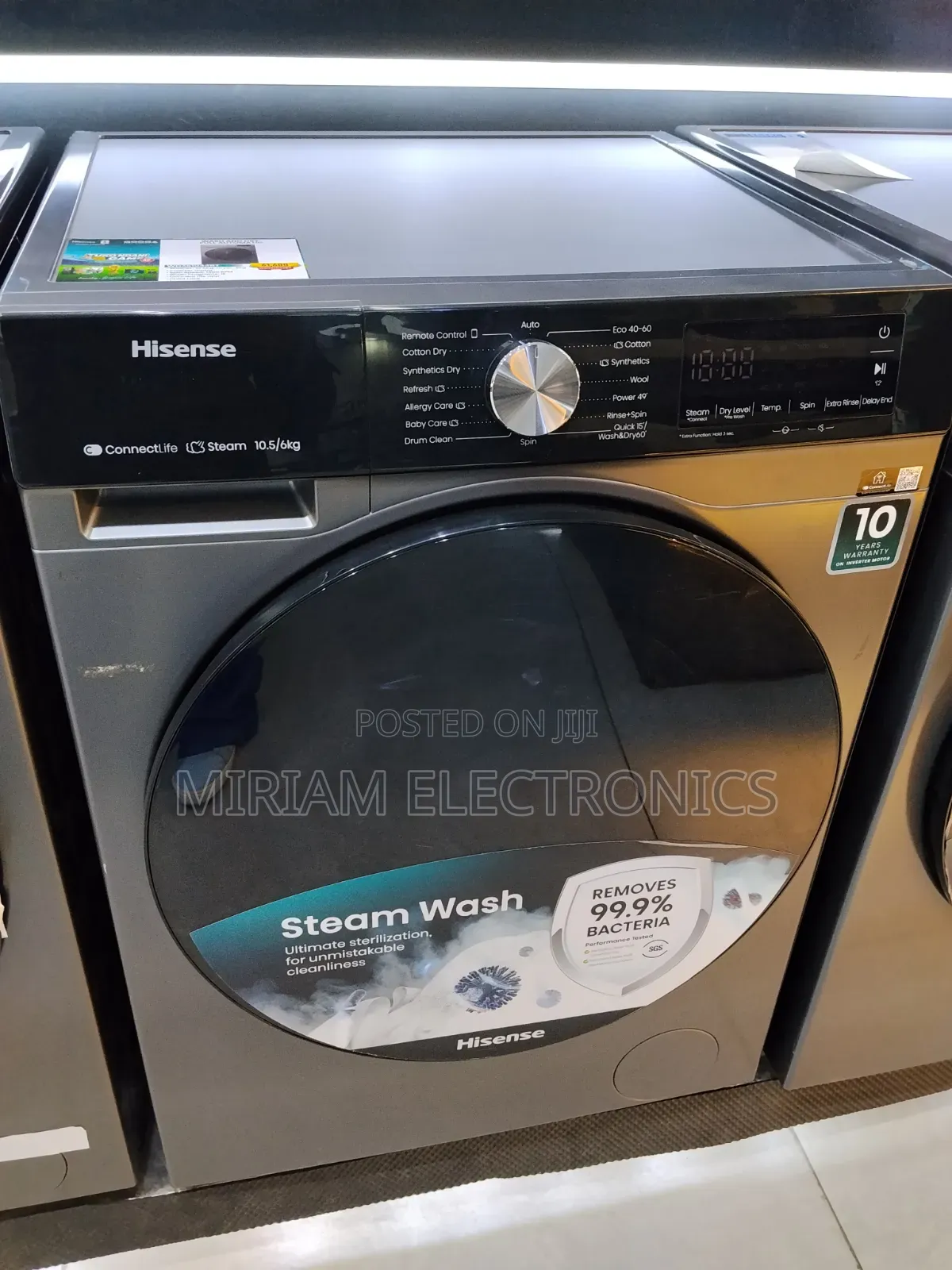Hisense Washing Machine 10.5/6kg Wash Dry Front Load Wd3q1043bt