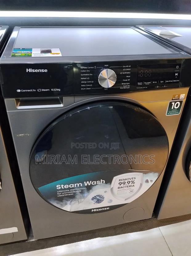 Hisense Washing Machine 10.5/6kg Wash Dry Front Load Wd3q1043bt